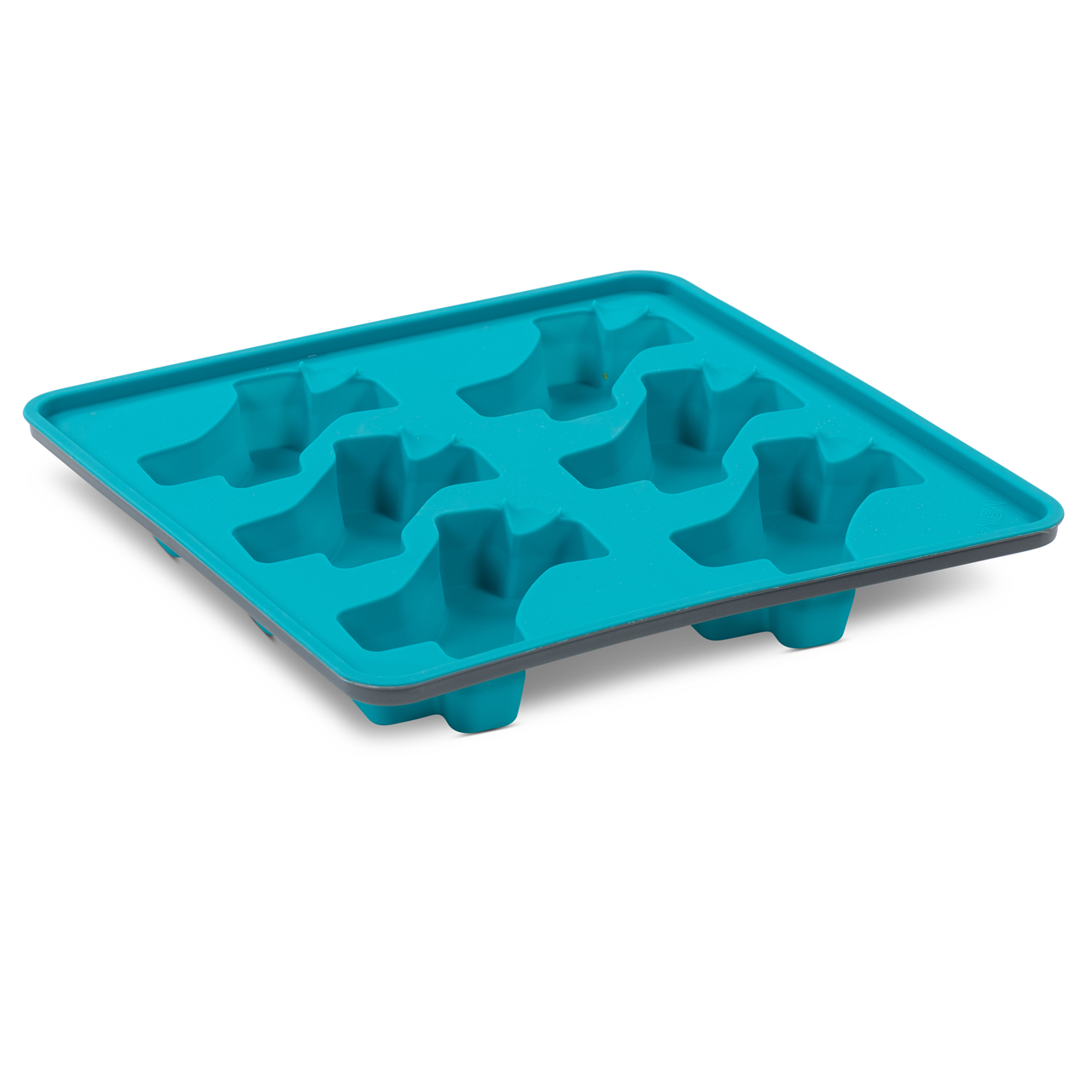 Messy Mutts Framed Spill Resistant Silicone Popsicle Mold for Dog Treats - Blue