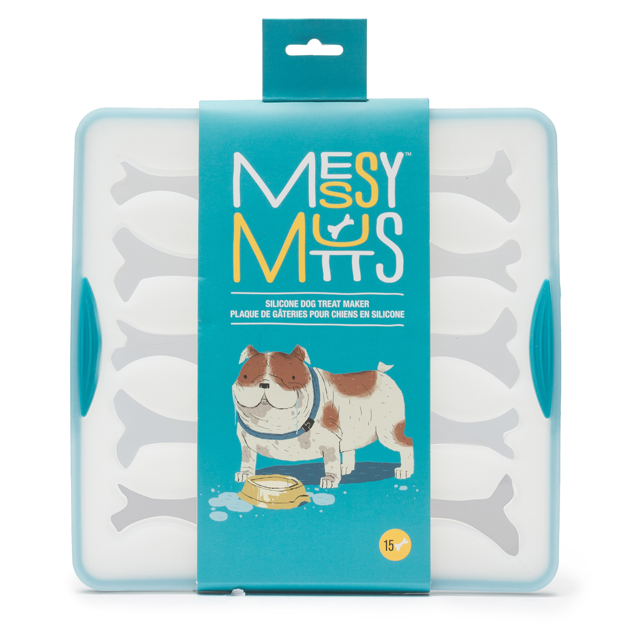 Messy Mutts Silicone Bake & Freeze Dog Treat Making Mold - Bones