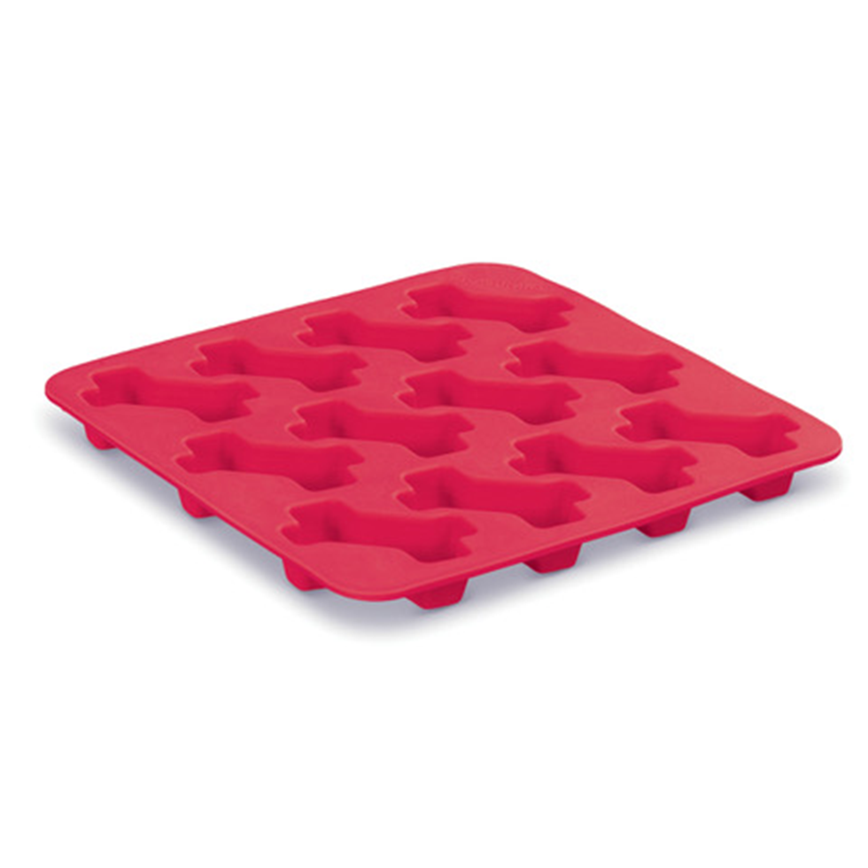Messy Mutts Silicone Bake & Freeze Dog Treat Making Mold Bone Shape - Watermelon