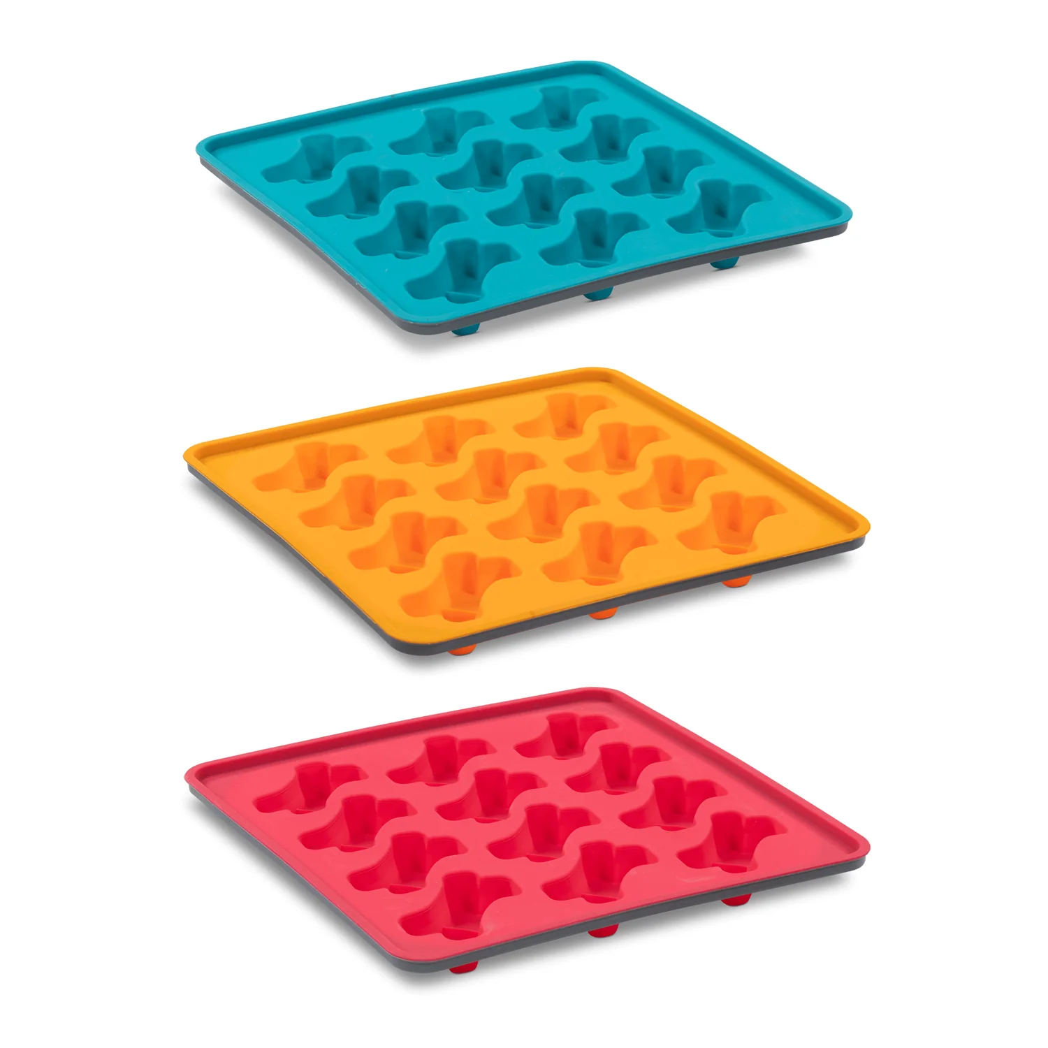Messy Mutts Silicone Bake & Freeze Dog Treat Making Mold Bone Shape - Watermelon