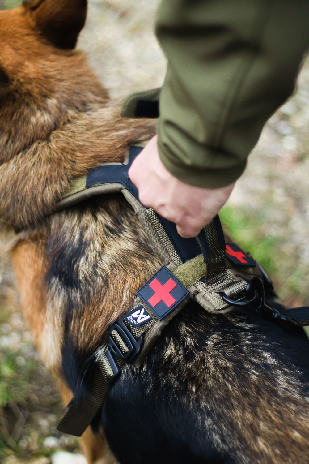 Non-Stop Dog Wear: Line Harness Grip WD - Olive