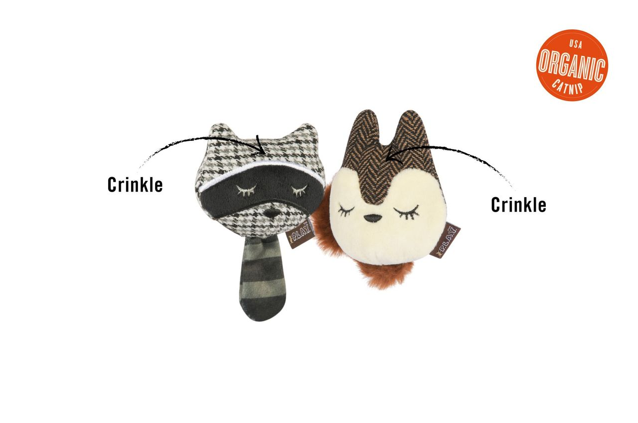 P.L.A.Y. Feline Frenzy, Catnip Toy Set: Bandit Buddies