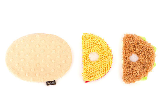 P.L.A.Y. The International Classic Squeaky Plush Dog Toy, Taco