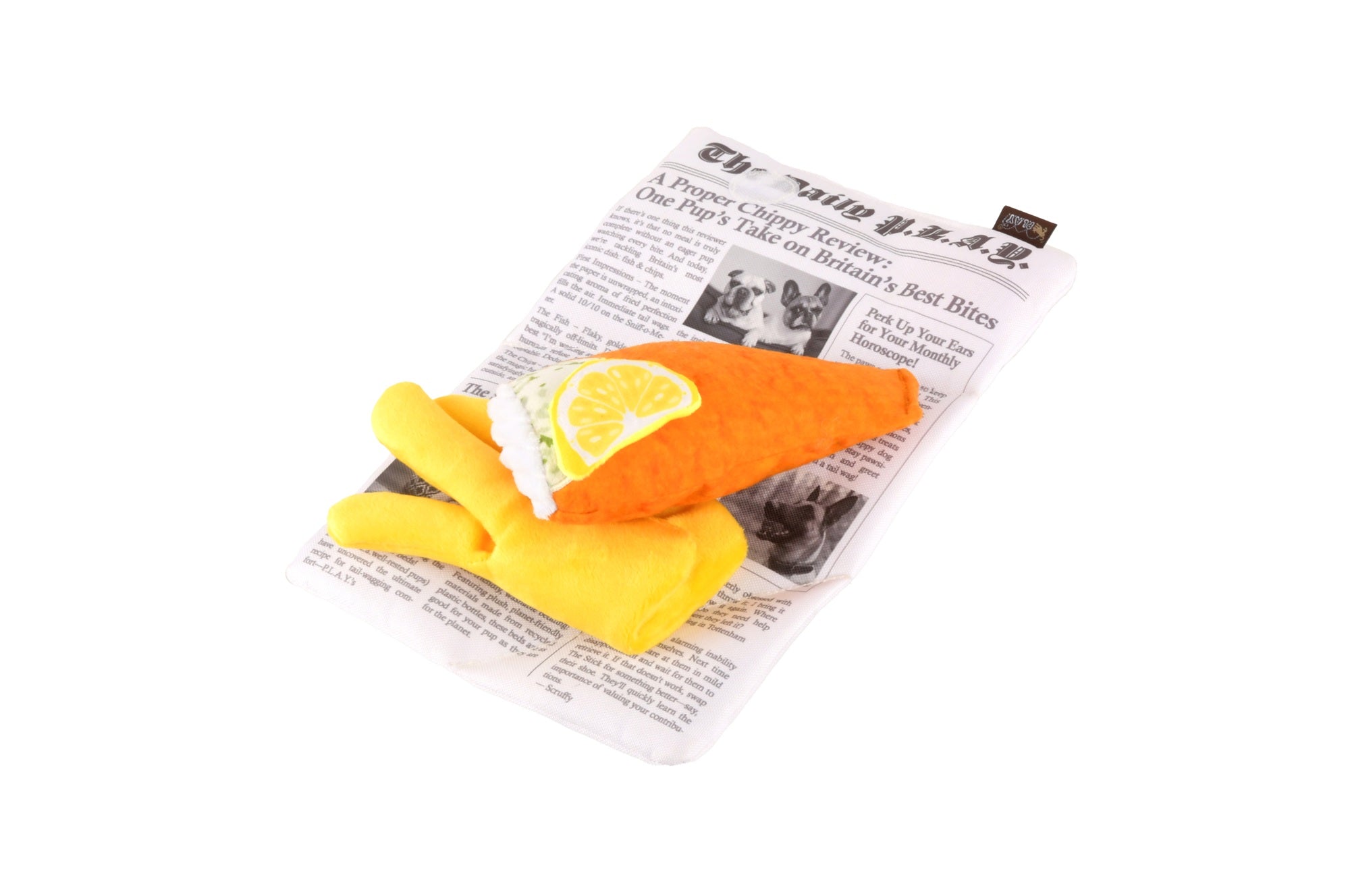 P.L.A.Y. The International Classic Squeaky Plush Dog Toy, Chippy Chews