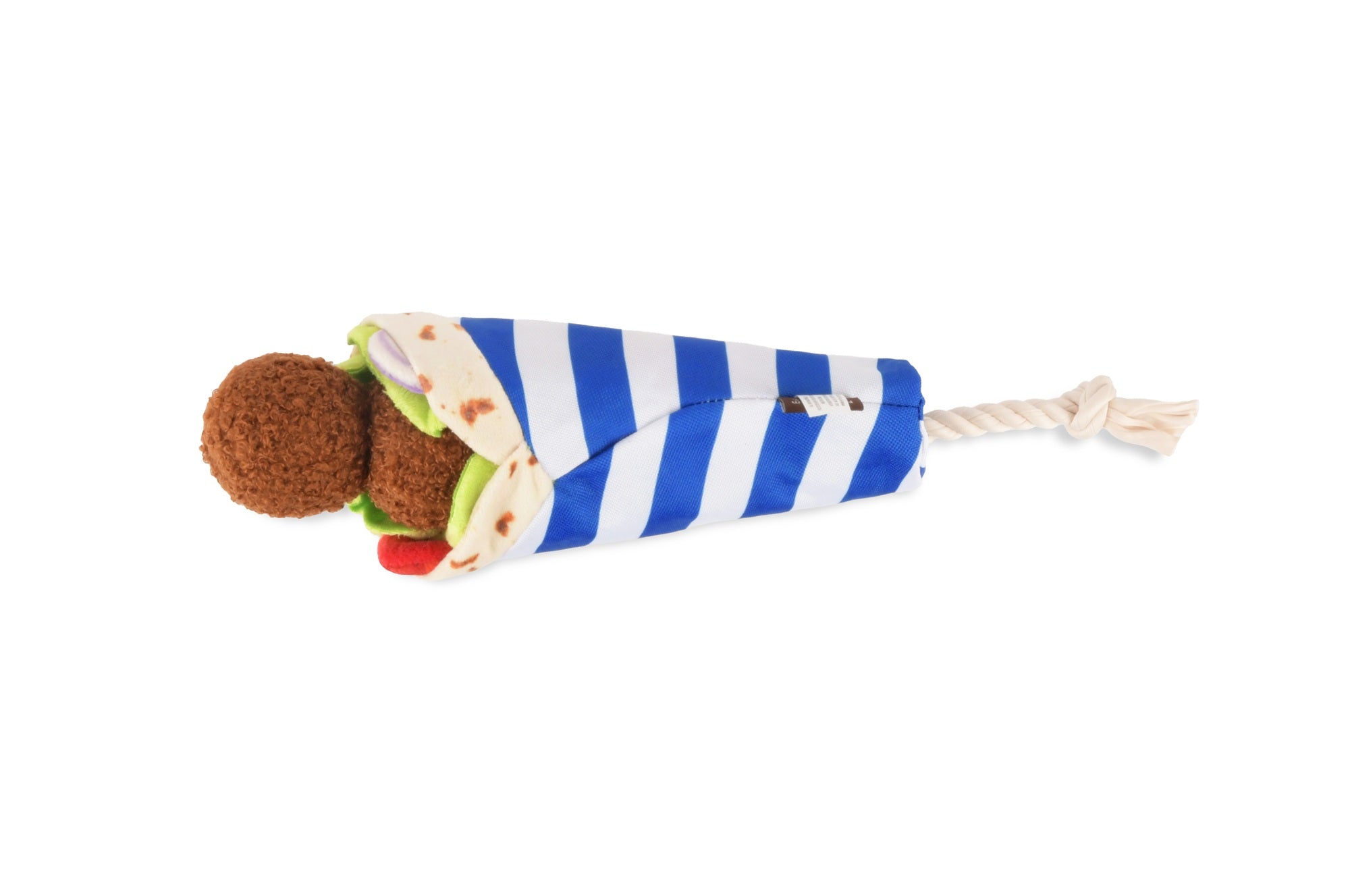 P.L.A.Y. The International Classic Squeaky Plush Dog Toy, Fur-lafel Wrap