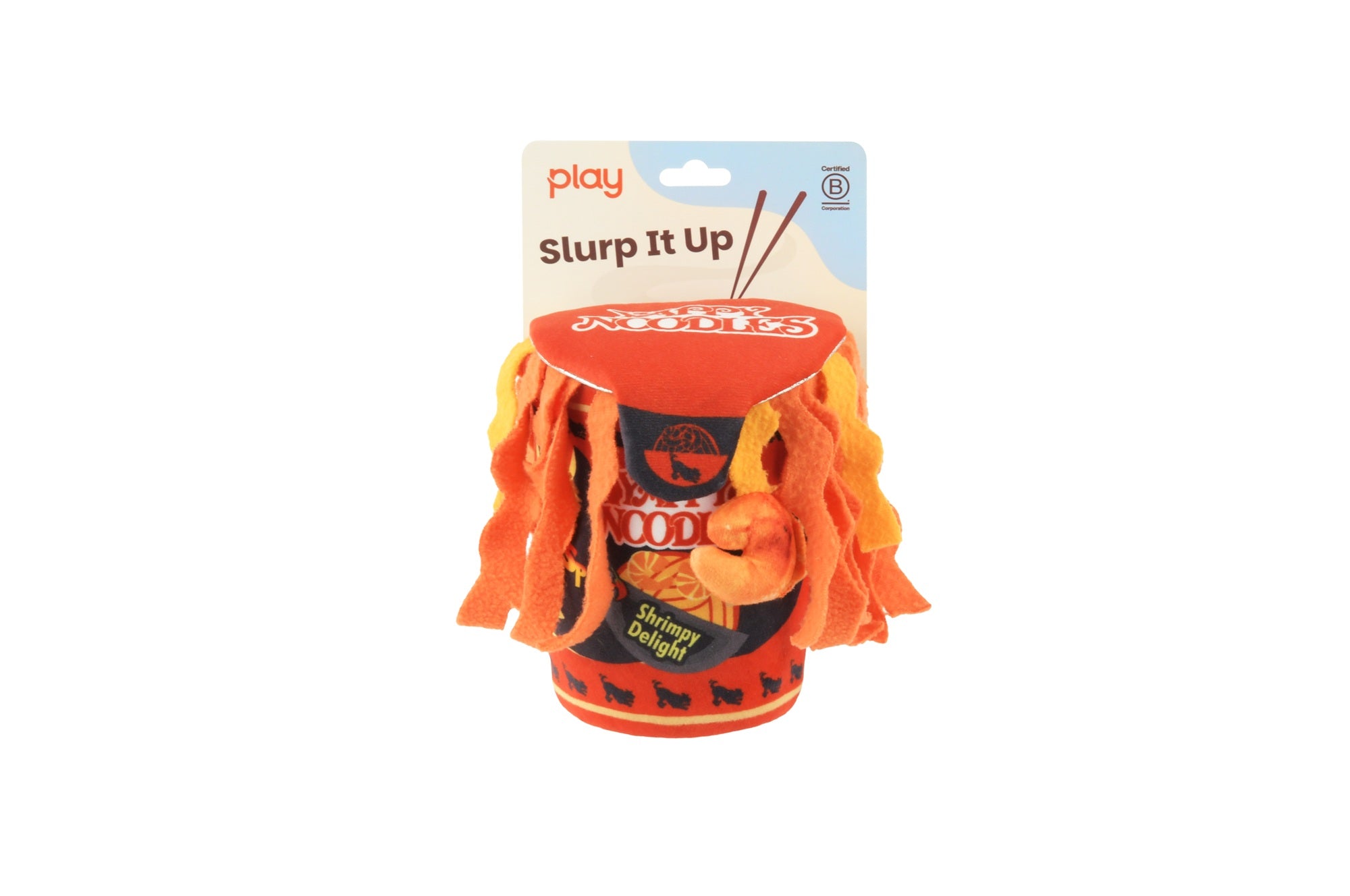 P.L.A.Y. The International Classic Squeaky Plush Dog Toy, Slurp it Up