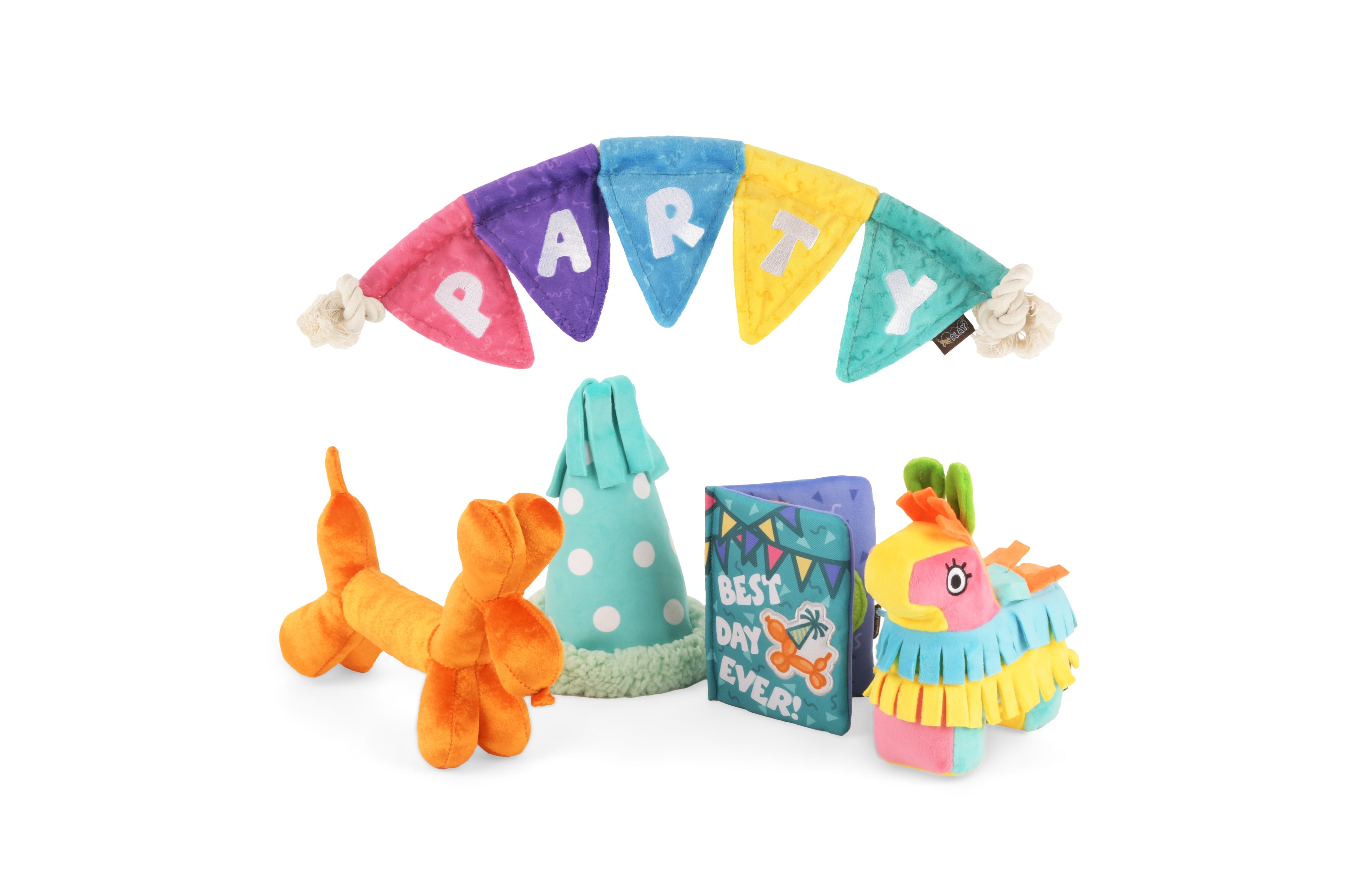 P.L.A.Y. Party Animal Fiesta Fetch Pinata Durable Squeaky Dog Toy