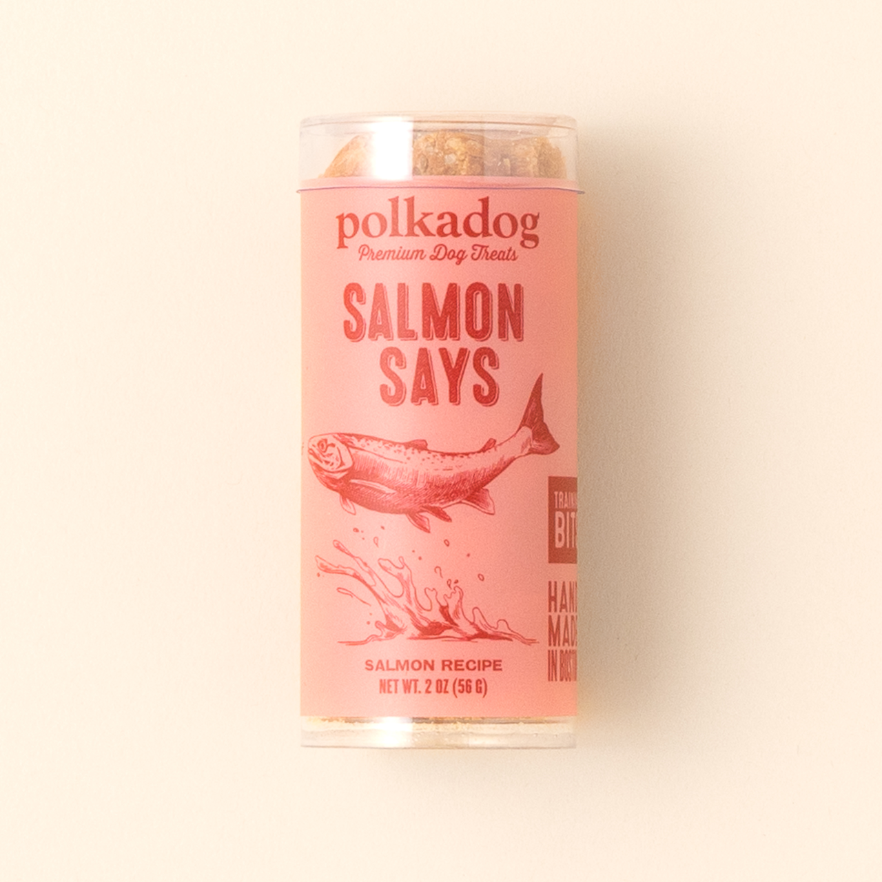 Polkadog Dog and Cat Treats, Salmon Says Mini Tube 2oz