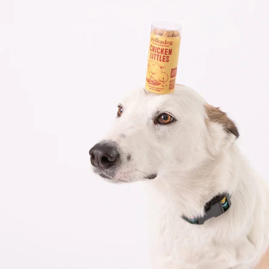 Polkadog Dog and Cat Treats, Chicken Littles Mini Tube 2oz