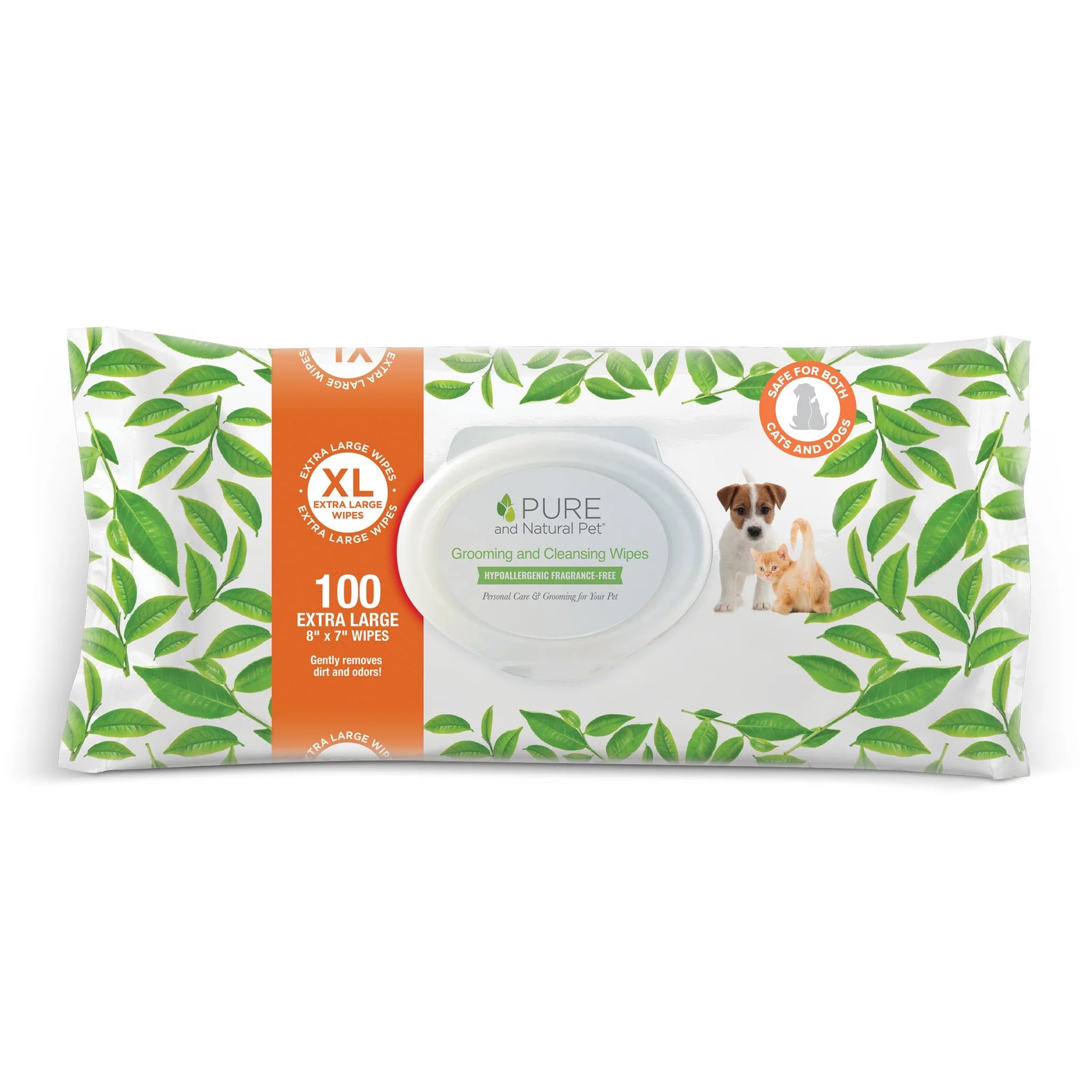 Pure and Natural Pet Grooming and Cleansing Wipes: Fragrance-Free