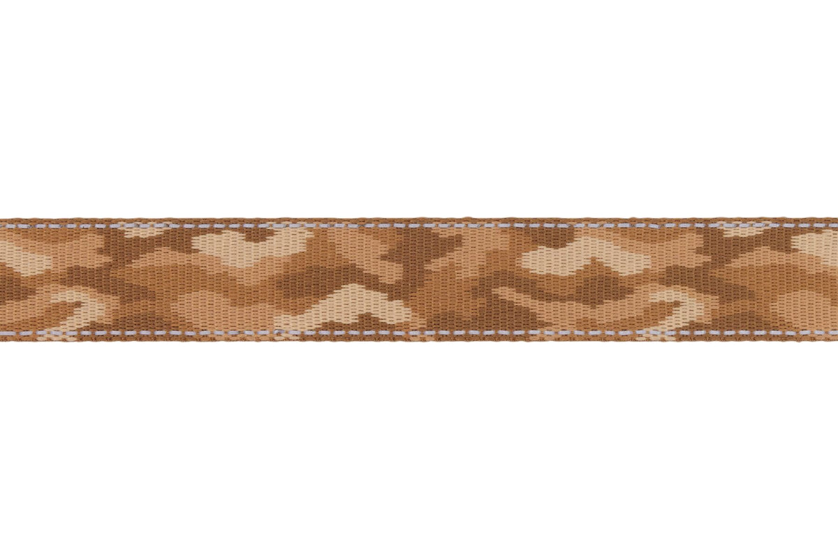 Premium outdoor dog gear: Ruffwear Crag collar displayed with colourfast patterned webbing.