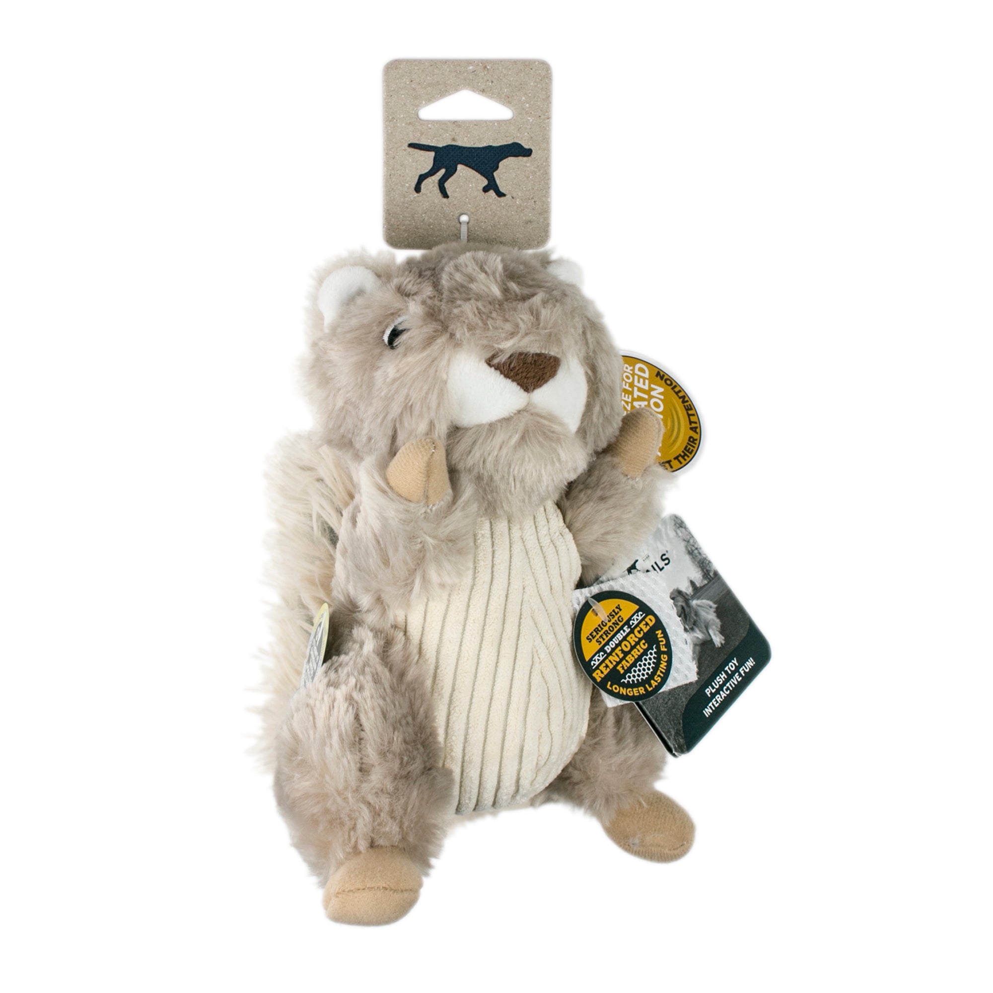 Squeaky Plush Dog Toy: Animated Squirrel