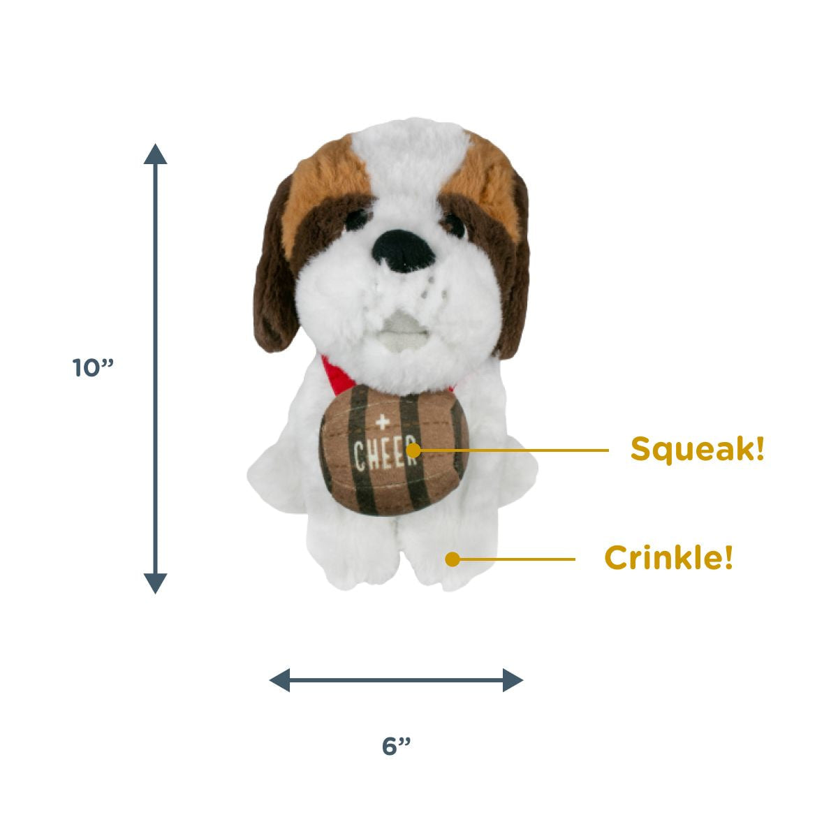 Squeaky Plush Dog Toy: Mountain Dog