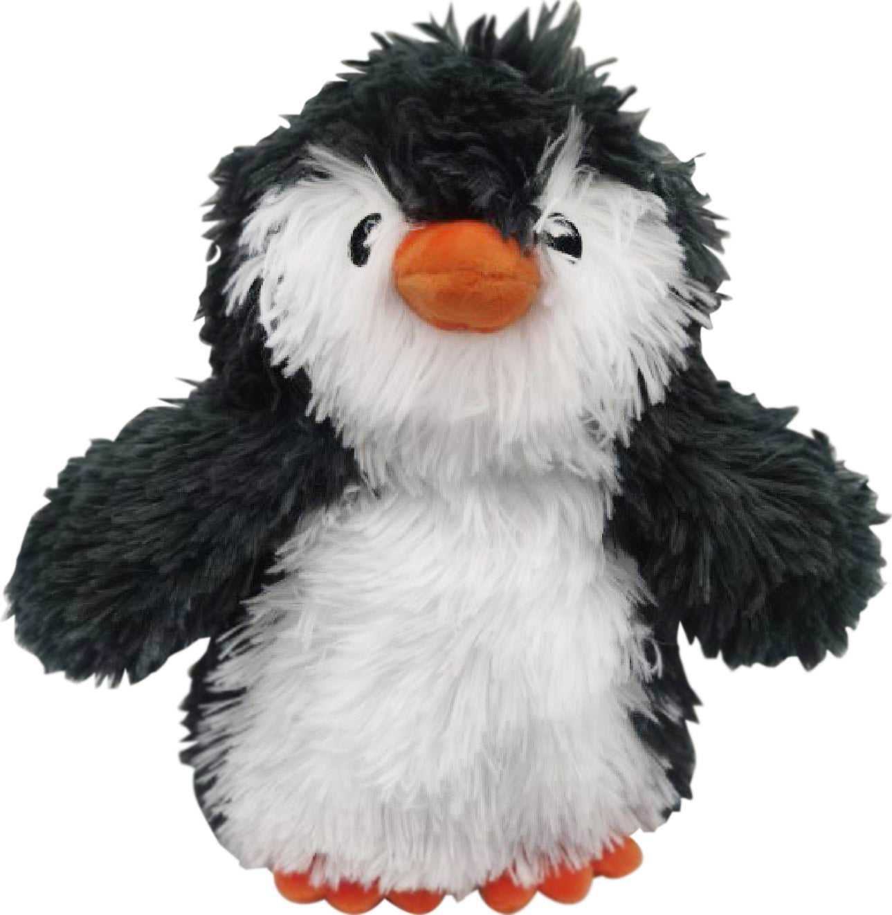 Squeaky Plush Dog Toy: Penguin Pull-Through Rope