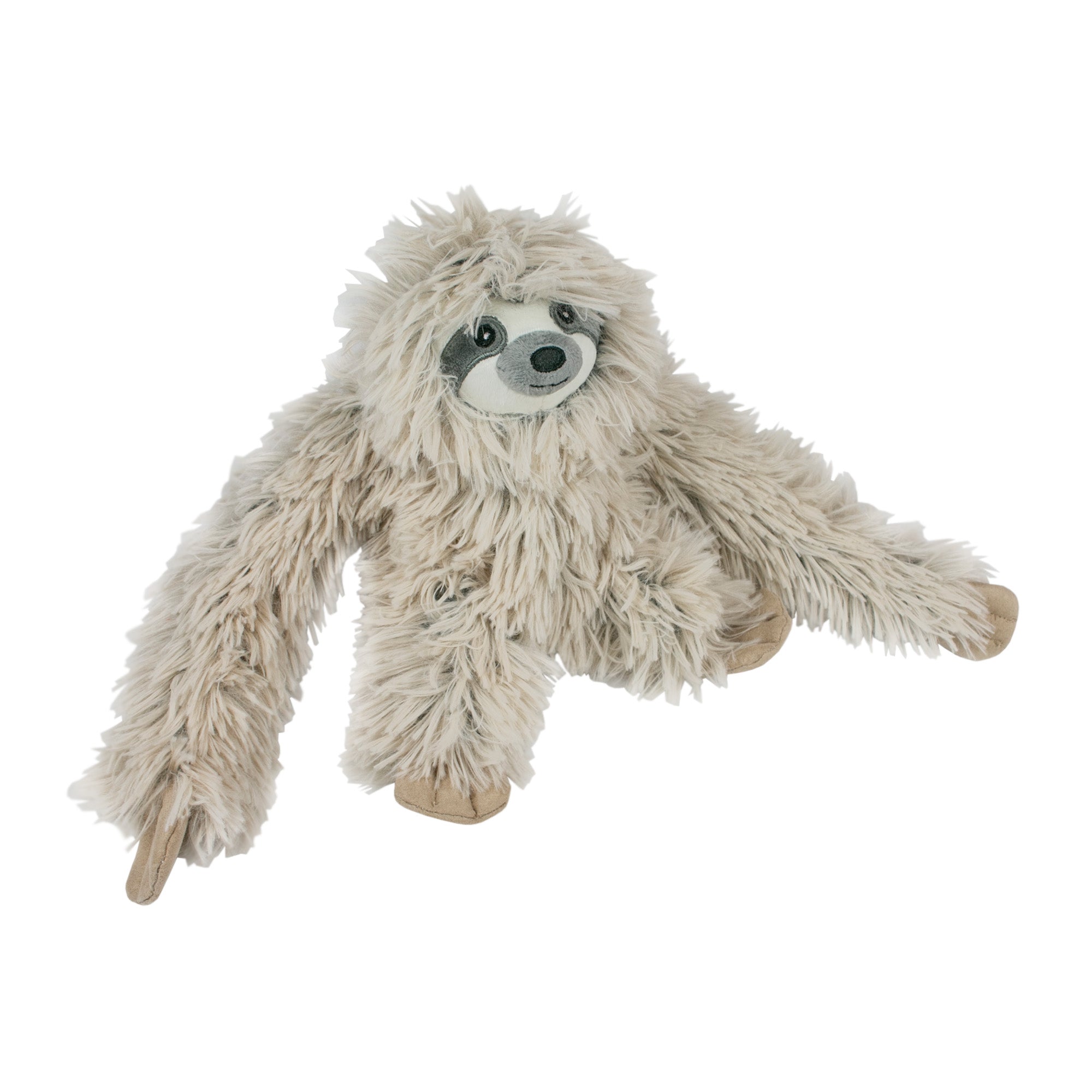 Squeaky Plush Dog Toy: Sloth Rope Body