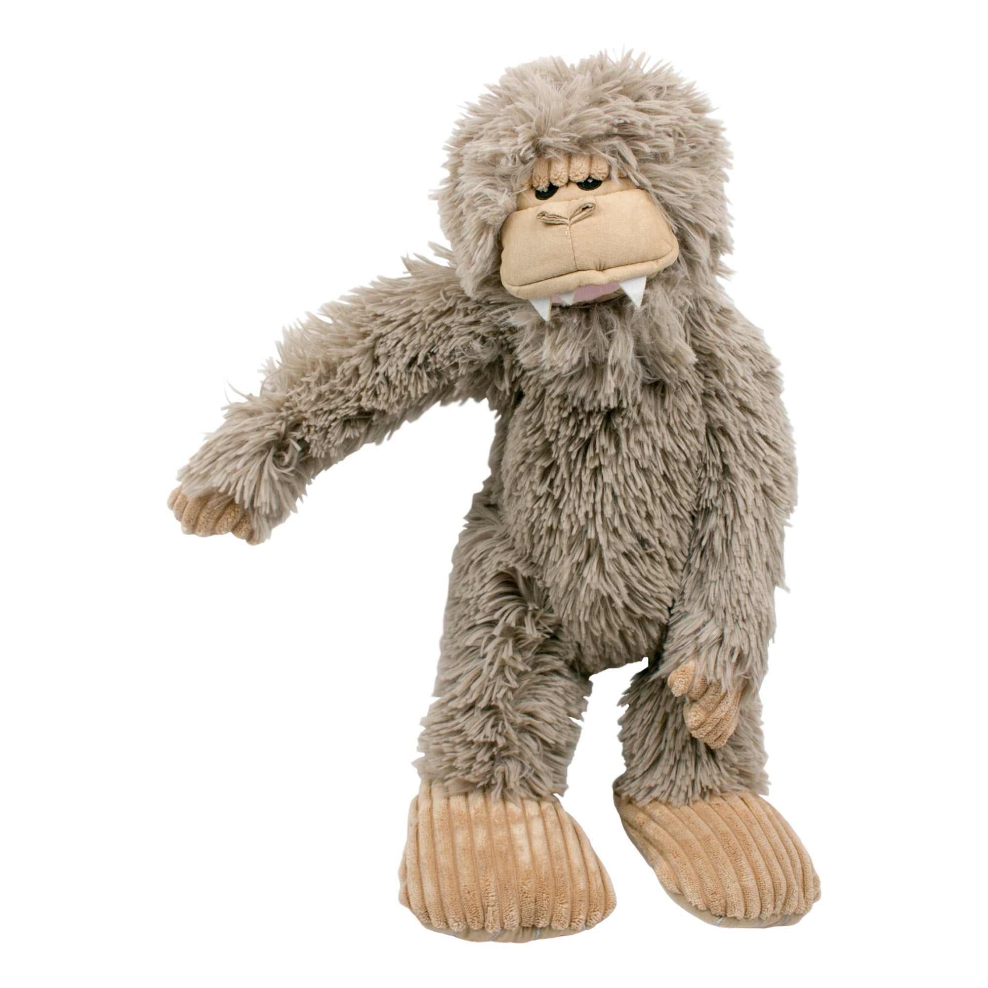 Squeaky Plush Dog Toy: Stuffless Big Foot