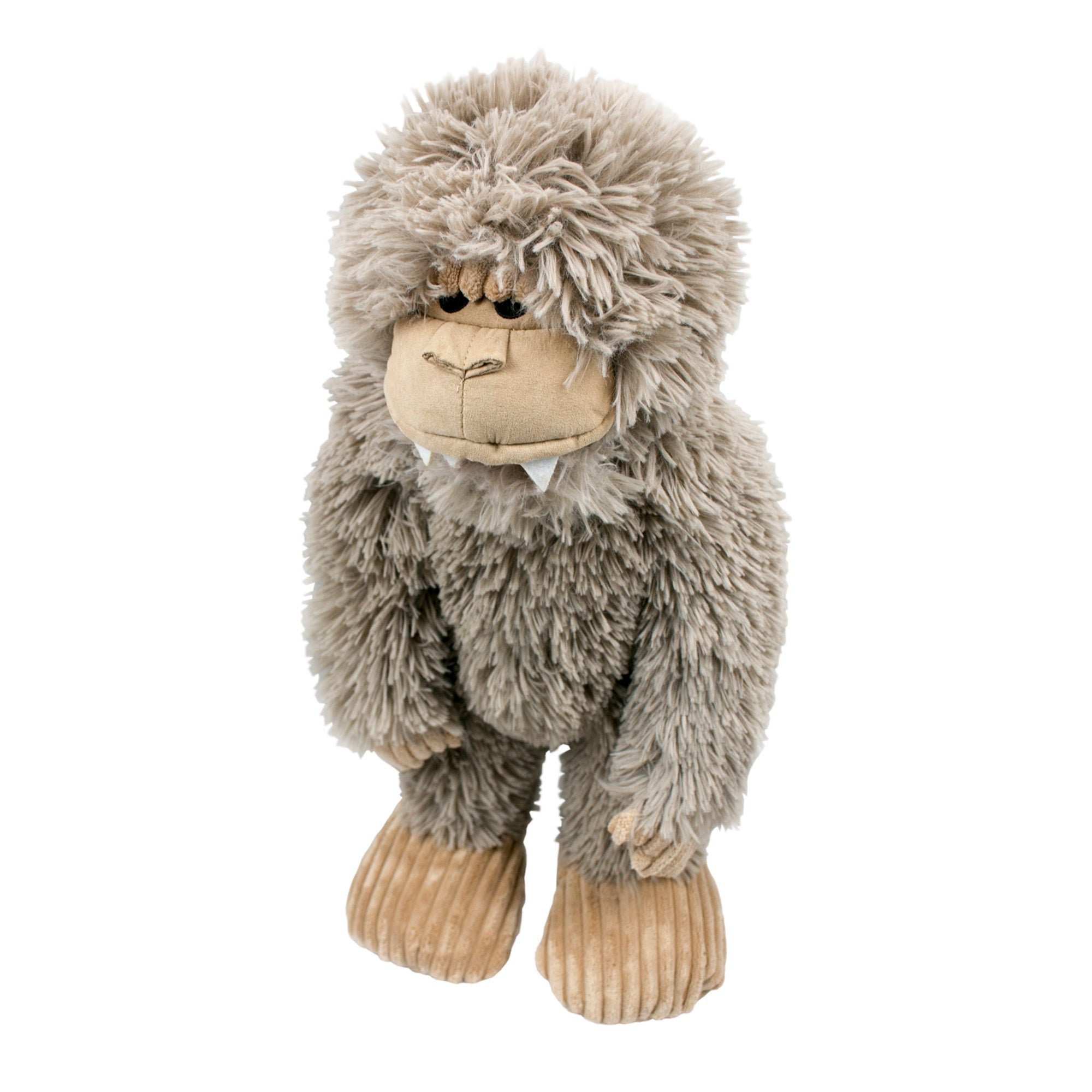 Squeaky Plush Dog Toy: Stuffless Big Foot