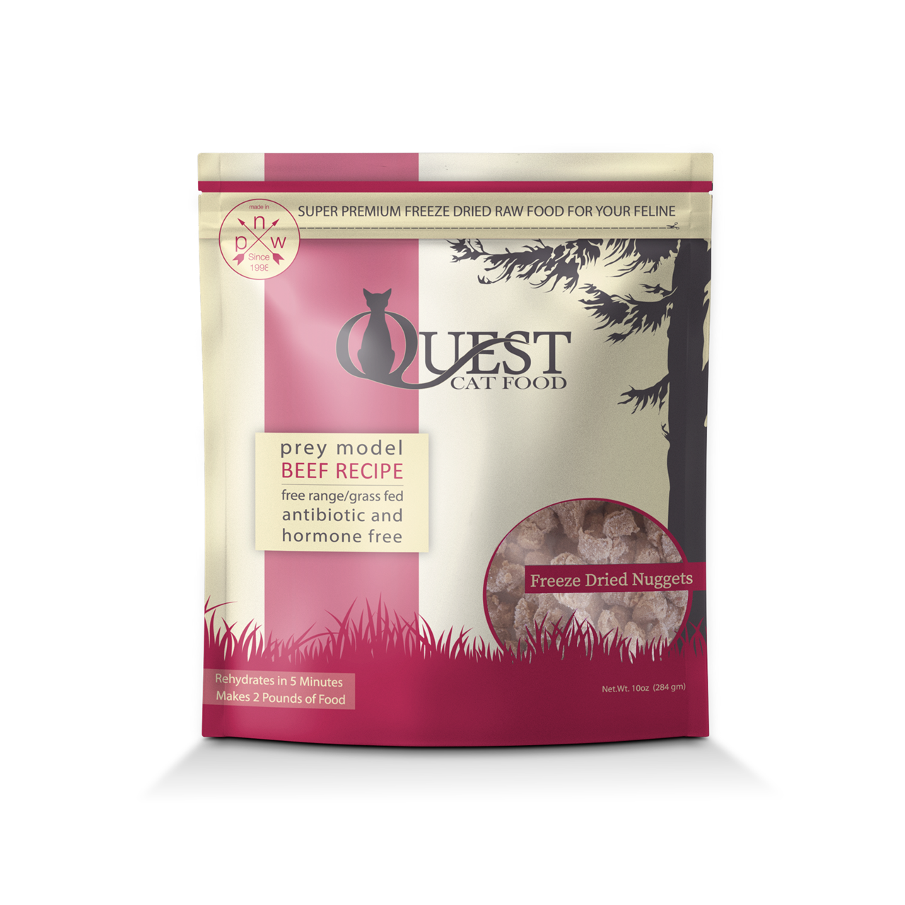 Steve's Real Food Quest Freeze-Dried Raw Cat Food, Beef Recipe