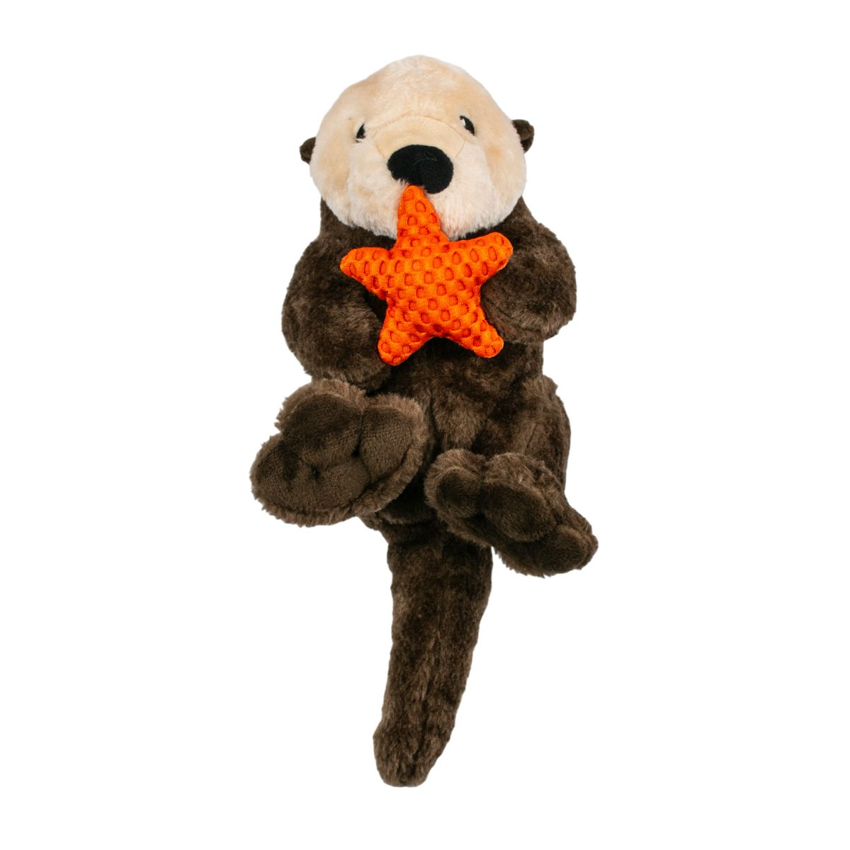 Squeaky Plush Dog Toy: Otter Rope Body