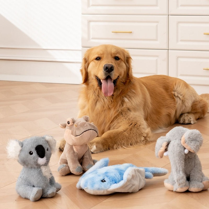 Tall Tails Animated Manta Ray animated plush dog toy showing the blue textured fabric and wide oceanic wings design.