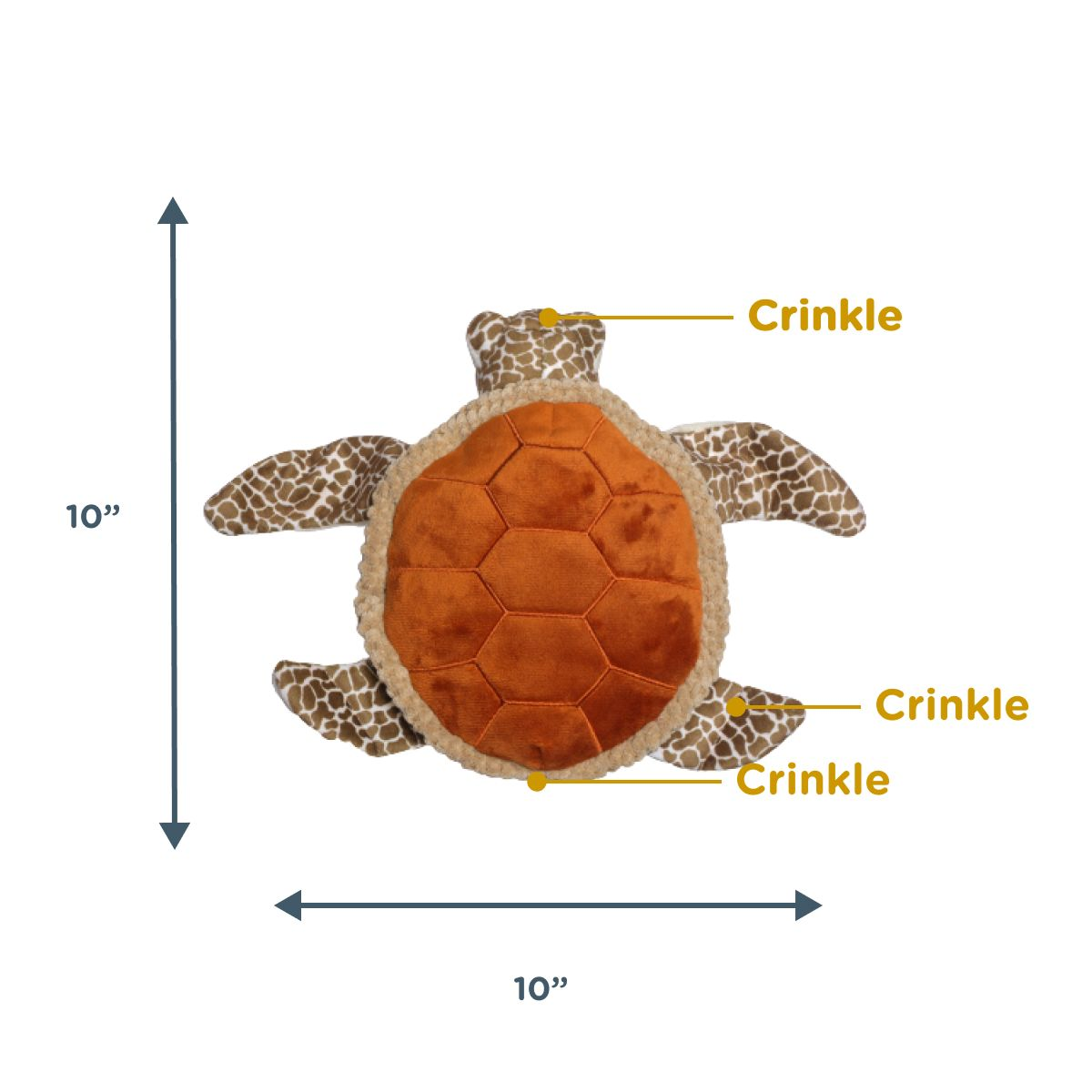 Squeaky Plush Dog Toy: Animated Sea Turtle