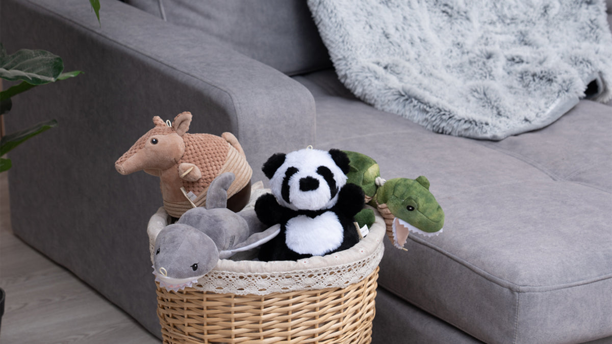 Squeaky Plush Dog Toy: Roly Poly Panda