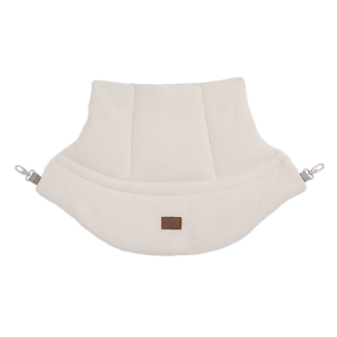 Tavo Maeve Series Reversible Chin Rest in cream plush antimicrobial fleece fabric for premium pet carrier comfort.