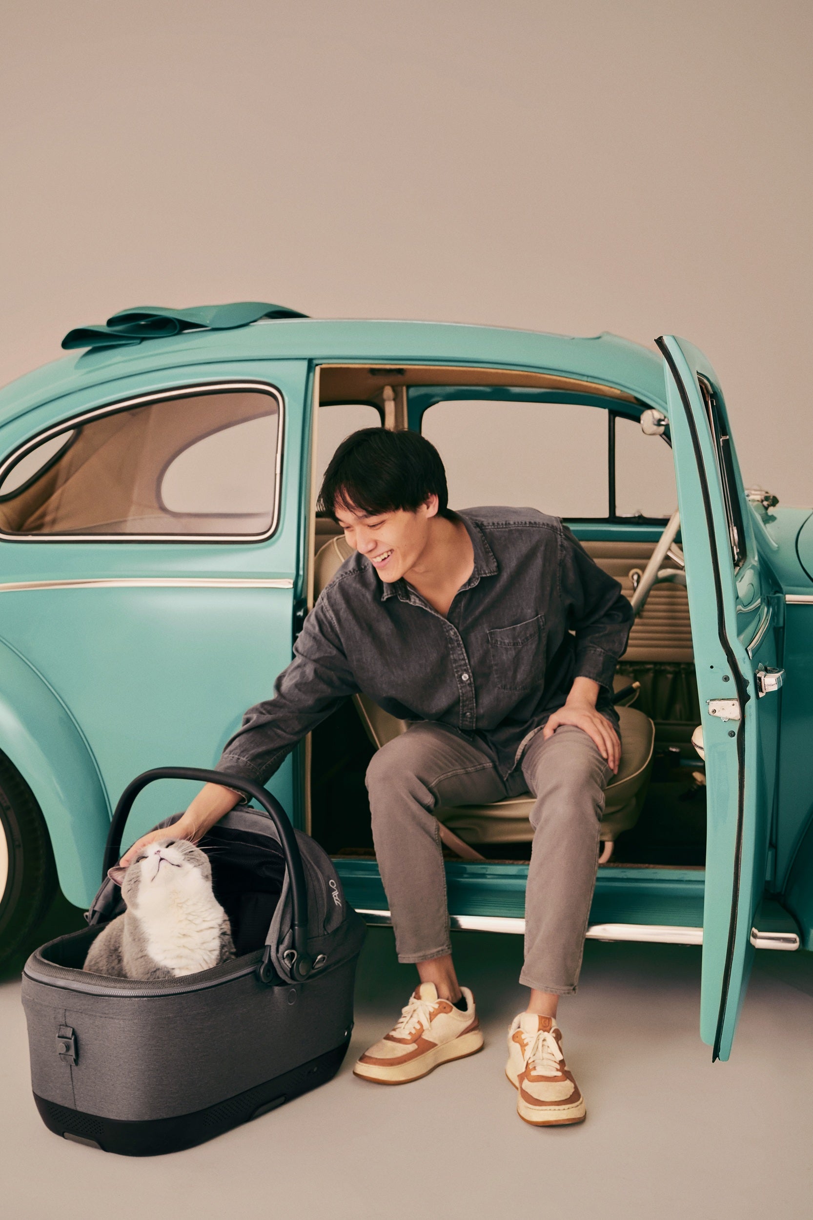 Tavo Pets Carrier and Safety Car Seat, Maeve ISO Wind in Ashen