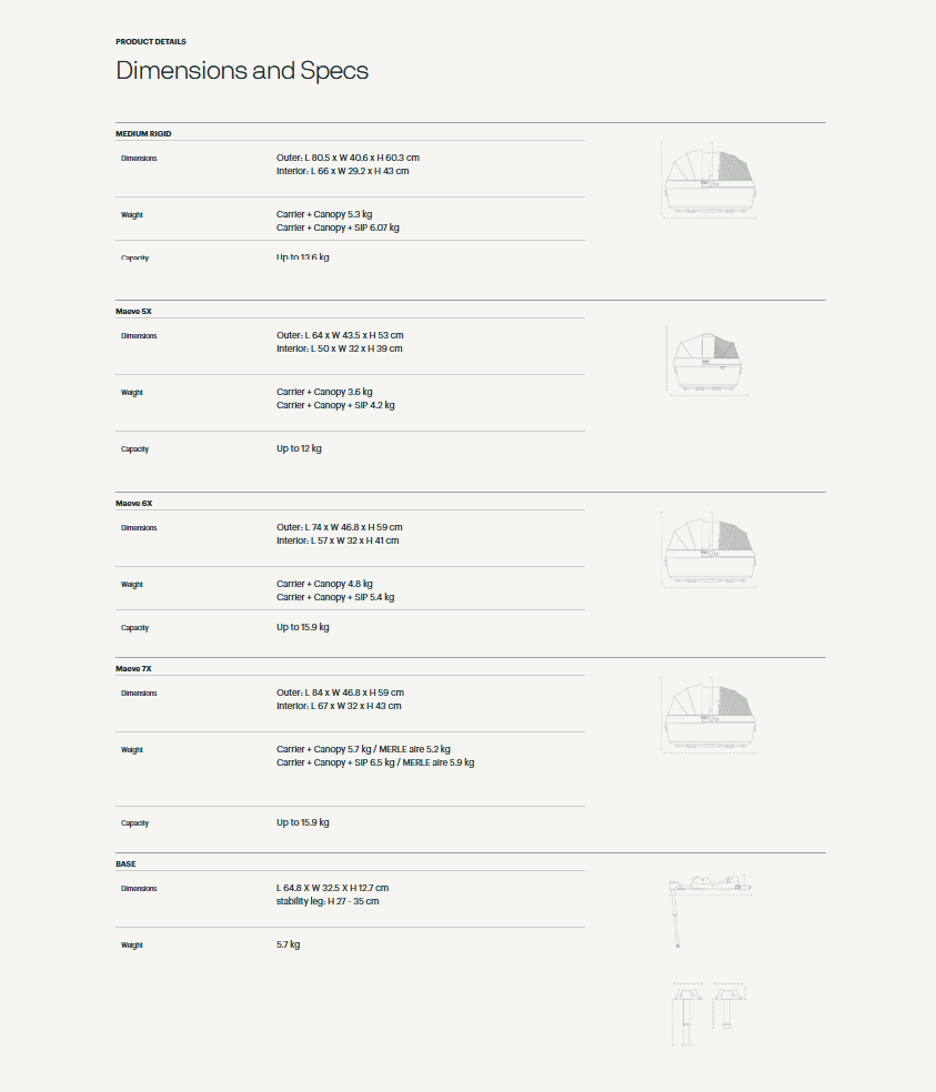 Tavo Pets Carrier and Safety Car Seat with Base, Maeve in Onyx