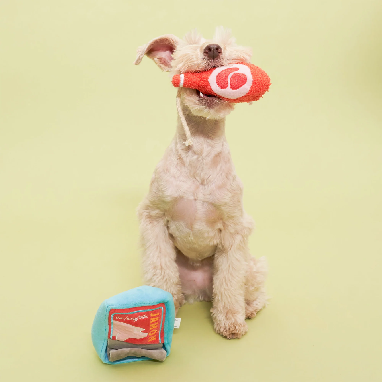 Squeaky Interactive Nosework Dog Toy, Tinned Jamón