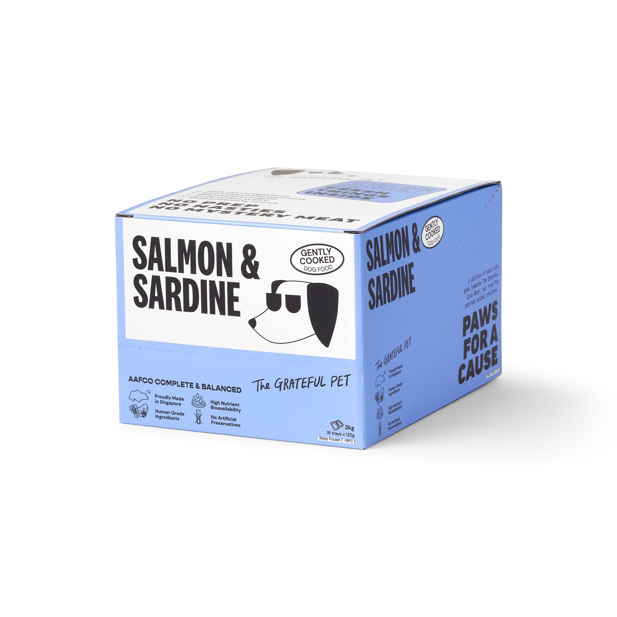 The Grateful Pet: Cooked Food for Dogs, Salmon & Sardine
