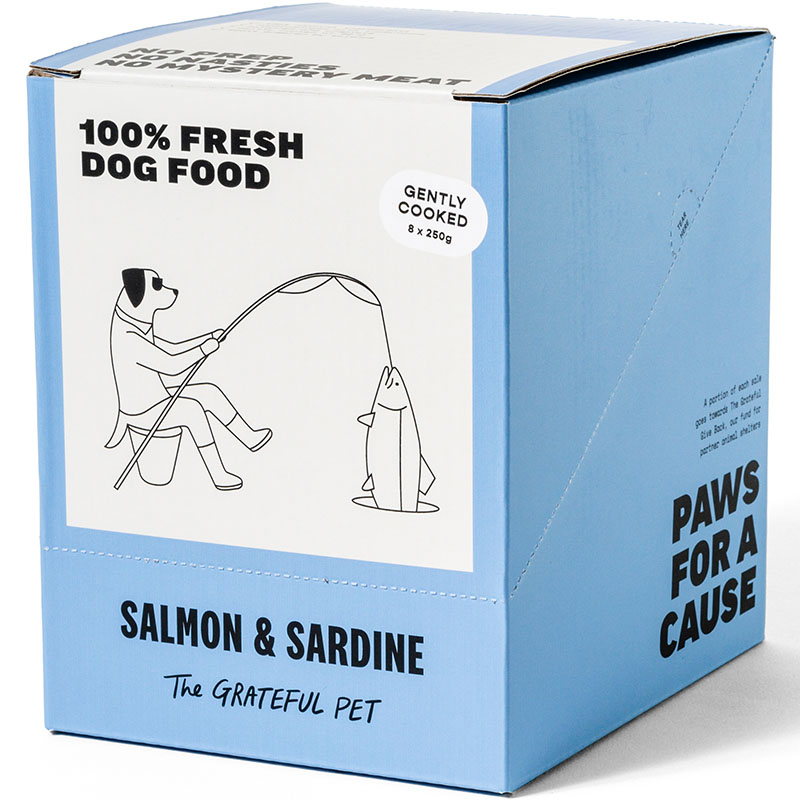 The Grateful Pet: Cooked Food for Dogs, Salmon & Sardine