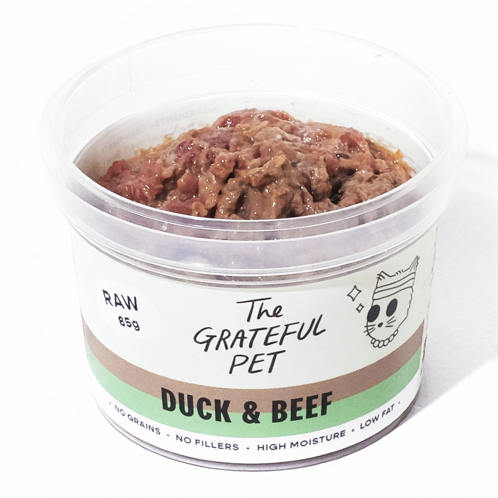 The Grateful Pet: Raw Food for Cats, Cage-free Duck & Grass-fed Beef