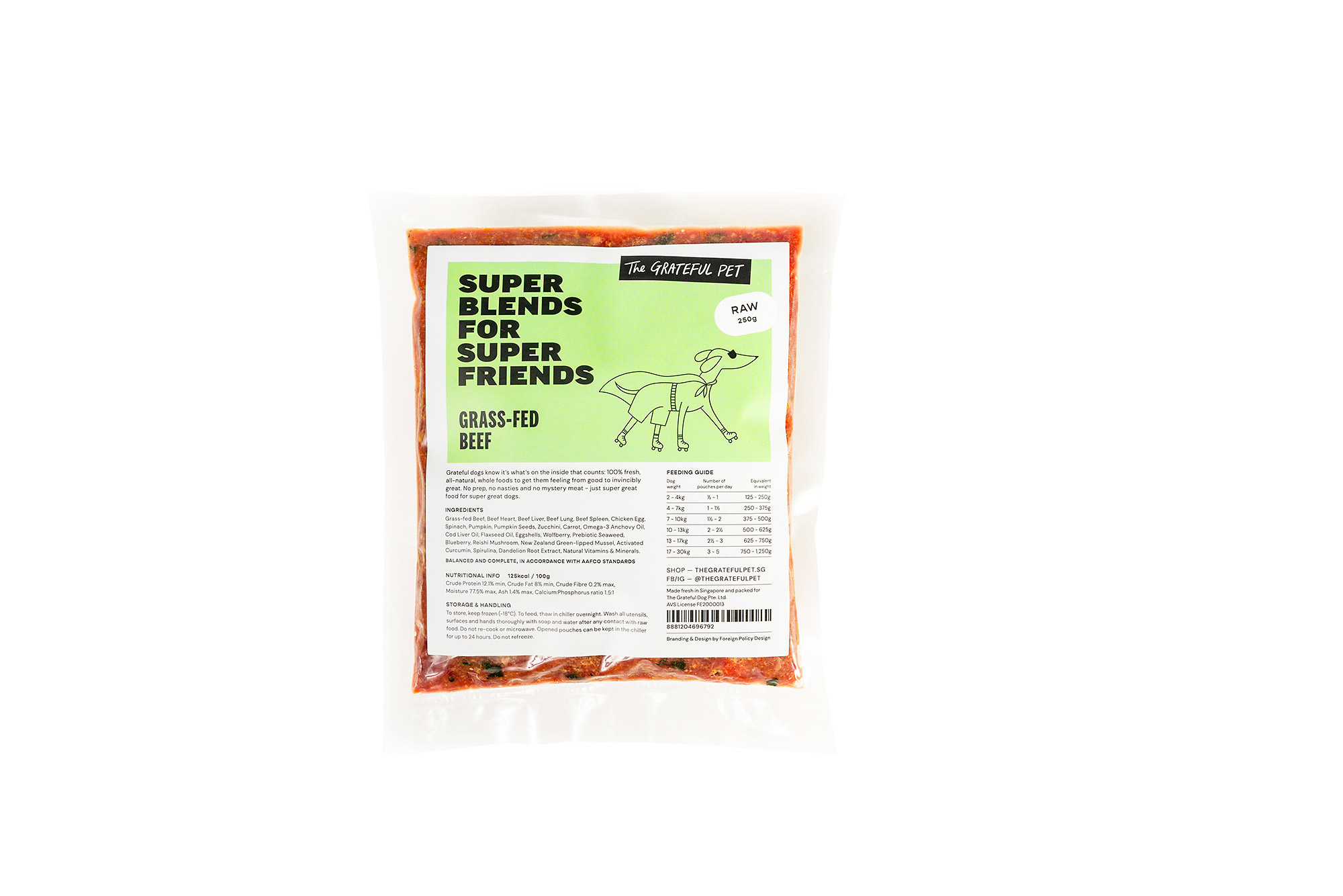 The Grateful Pet: Raw and Cooked Food for Dogs, 4-Pouch Dog Food Mix