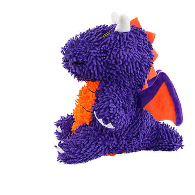 Mighty Microfibre Dog Squeaky Toy, Ball Dragon in Purple