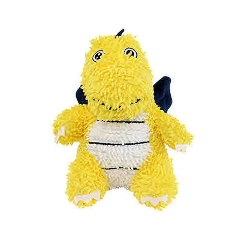 Mighty Microfibre Dog Squeaky Toy, Ball Dragon in Yellow