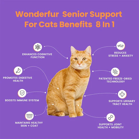 Wonderfur Bites Treats for Cats, Senior Support