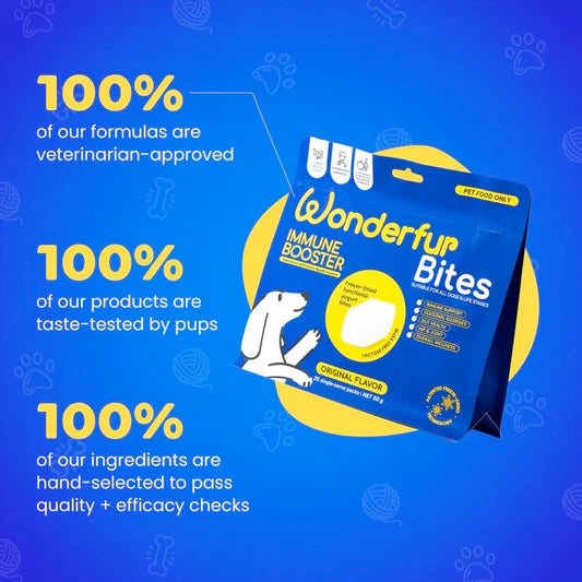 Wonderfur Bites Treats for Dogs, Immune Booster