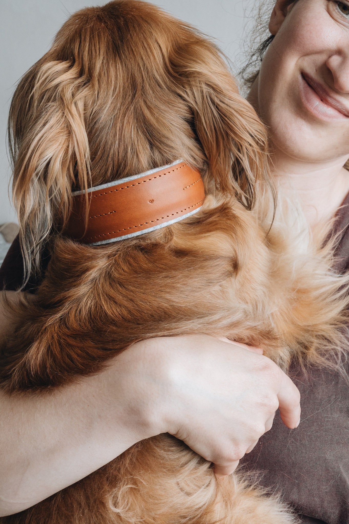 Pine Leather Dog Collar