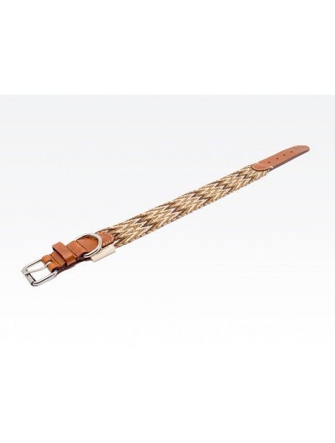 Buddys Dog Wear Peruvian Brown Cott0on Dog Collar Lead Leash