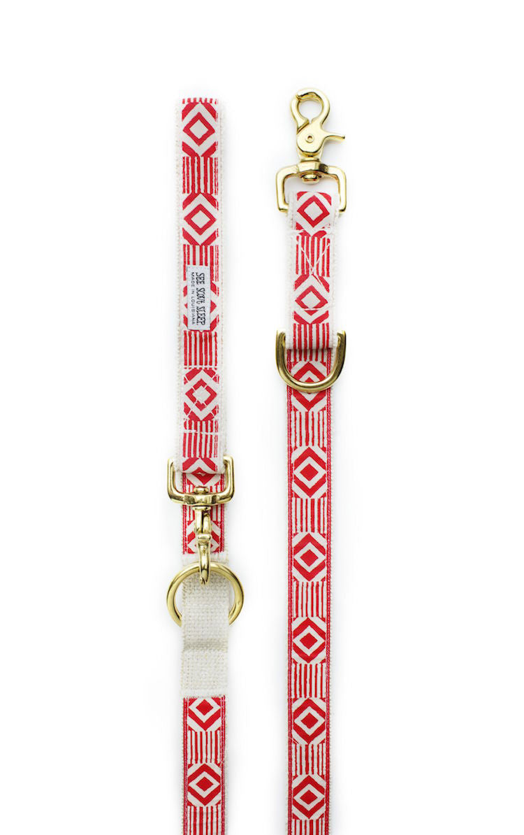 Out of My Box Leash, Vermillion and Cream