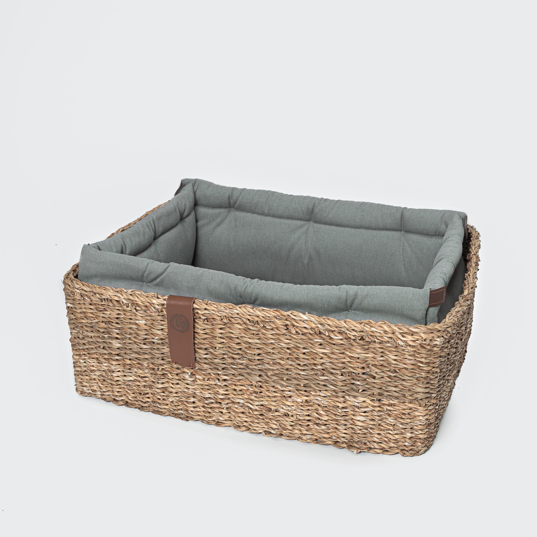 Hideaway Basket Dog Bed, Jade