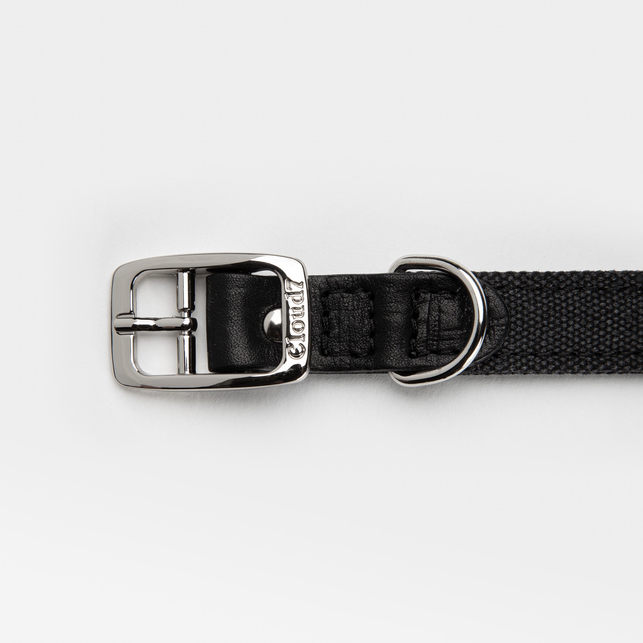 Cloud7: Tivoli Dog Collar in Canvas Leather, Black