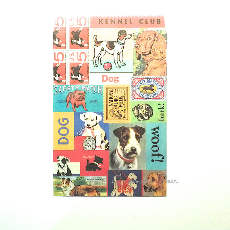 Stationery: Cavallini Vintage Dogs Petite Parcel Set