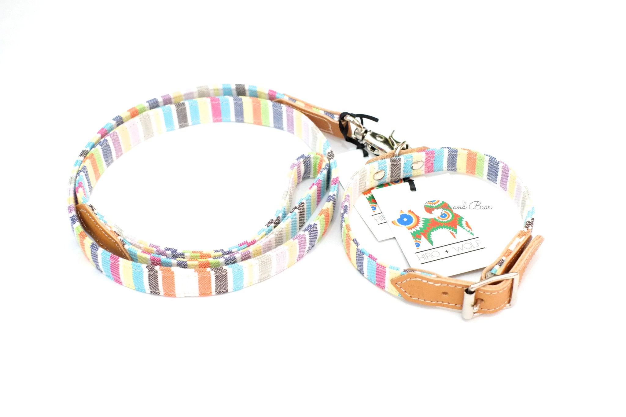 Hiro+Wolf Collar: Pastel Stripe Kikoi