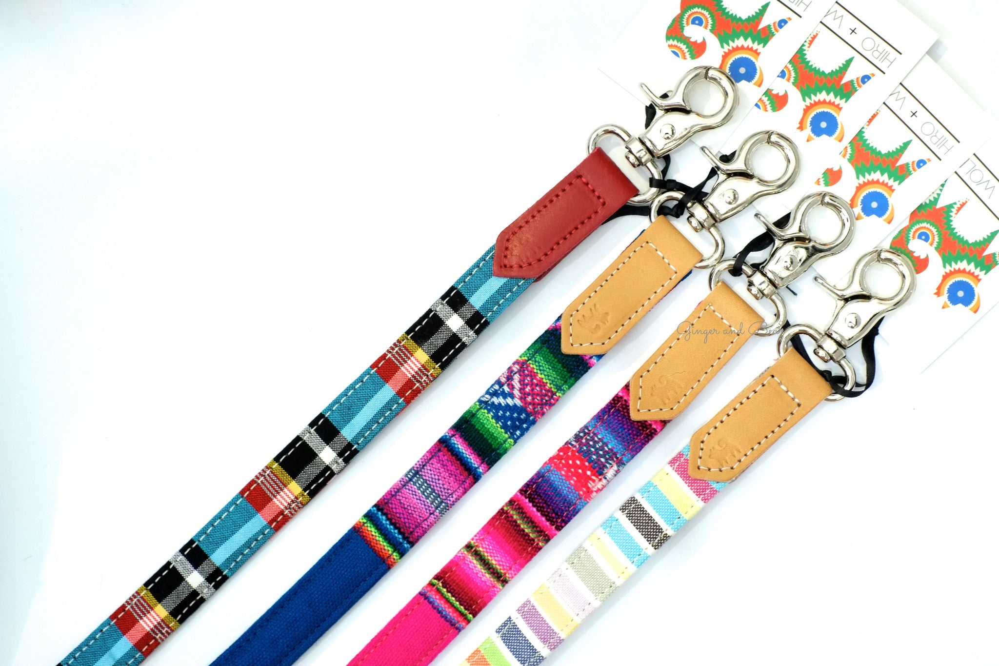 Hiro+Wolf Hands-free leash: Pastel Stripe Kikoi