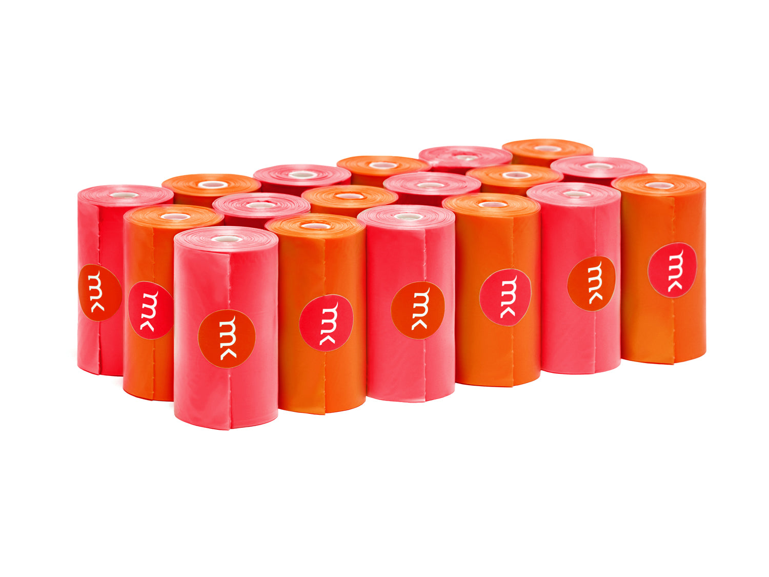 400-Count Modern Kanine® Dog Waste Bags, with 20 refill rolls and 2 Dispensers in Orange Coral