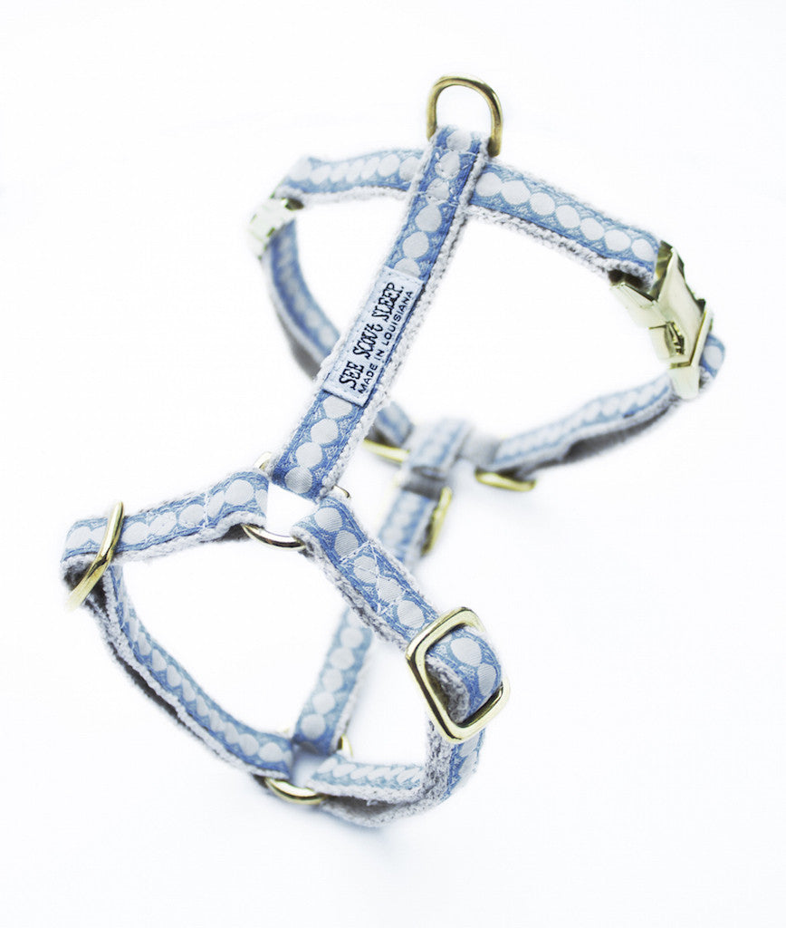 You're a Stud Harness: Lake Blue and Cream