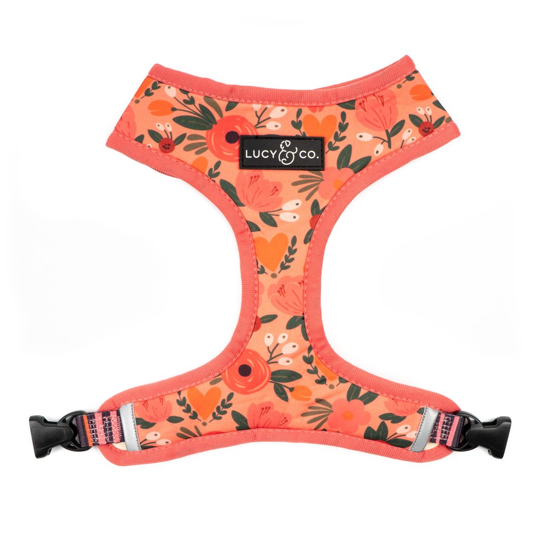 Lucy&Co Reversible Dog Harness: Posy Pink