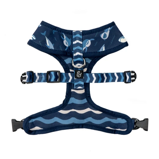 Lucy&Co Reversible Dog Harness: Shark Attack